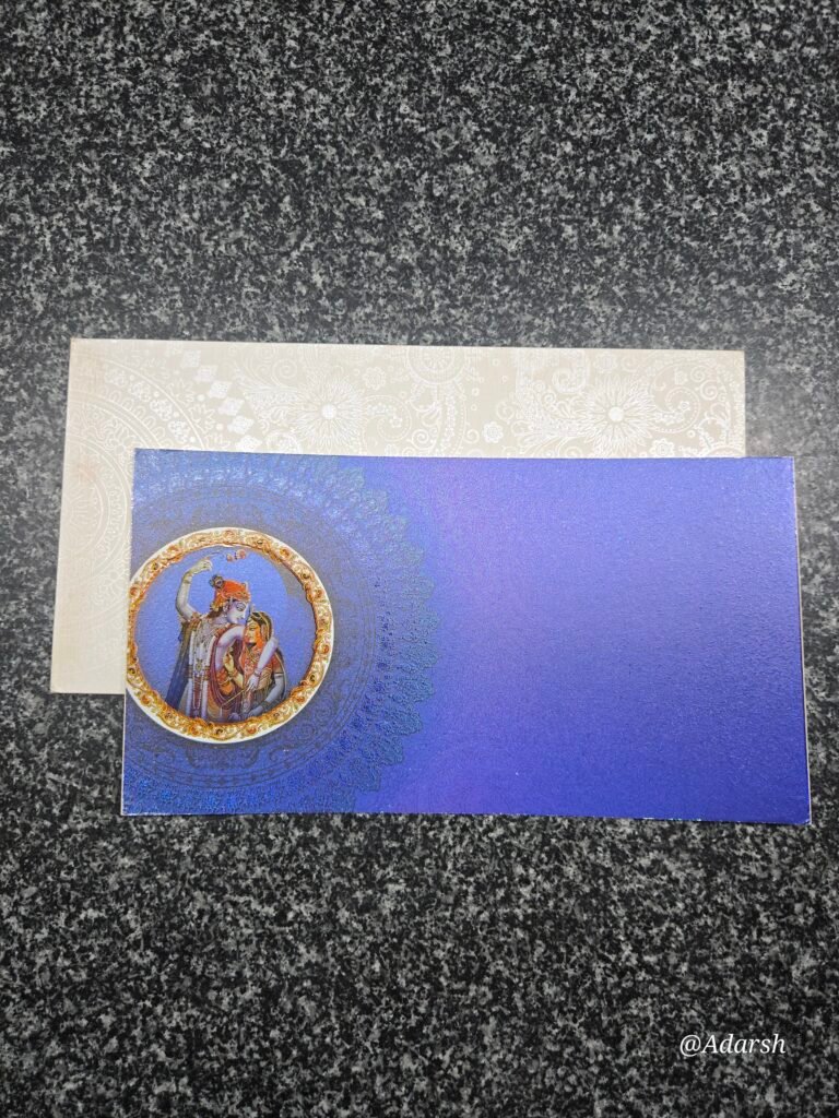 Radha Krishna Wedding Invitation Card