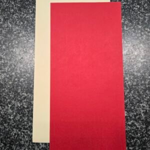 Matte Red and Cream Wedding Invitation Card