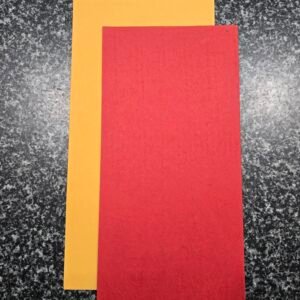 Matte Red and Yellow Wedding Invitation Card