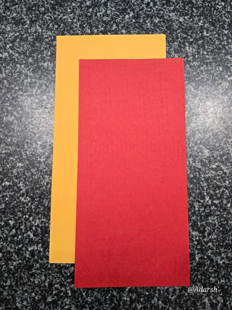 Matte Red and Yellow Wedding Invitation Card