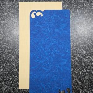 Laser Cut Blue and Cream Wedding Invitation Card