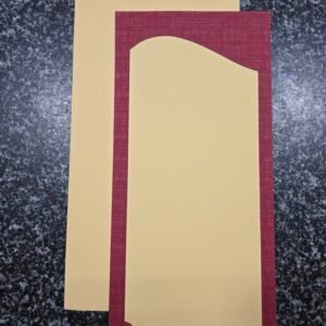 Die-Cut Maroon and Cream Wedding Invitation Card