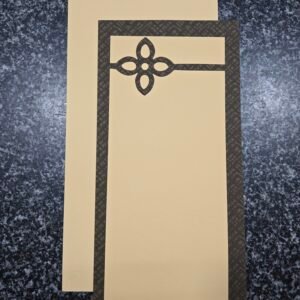 Laser Cut Dark Brown and Cream Wedding Invitation Card