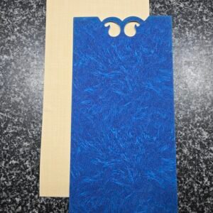 Laser Cut Blue and Cream Wedding Invitation Card