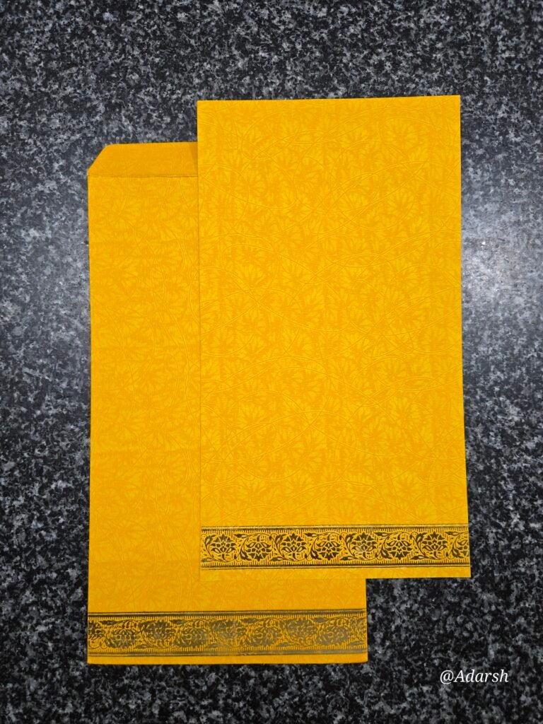 Traditional Yellow Wedding Invitation Insert Card