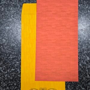 Traditional Orange and Yellow Wedding Invitation Card