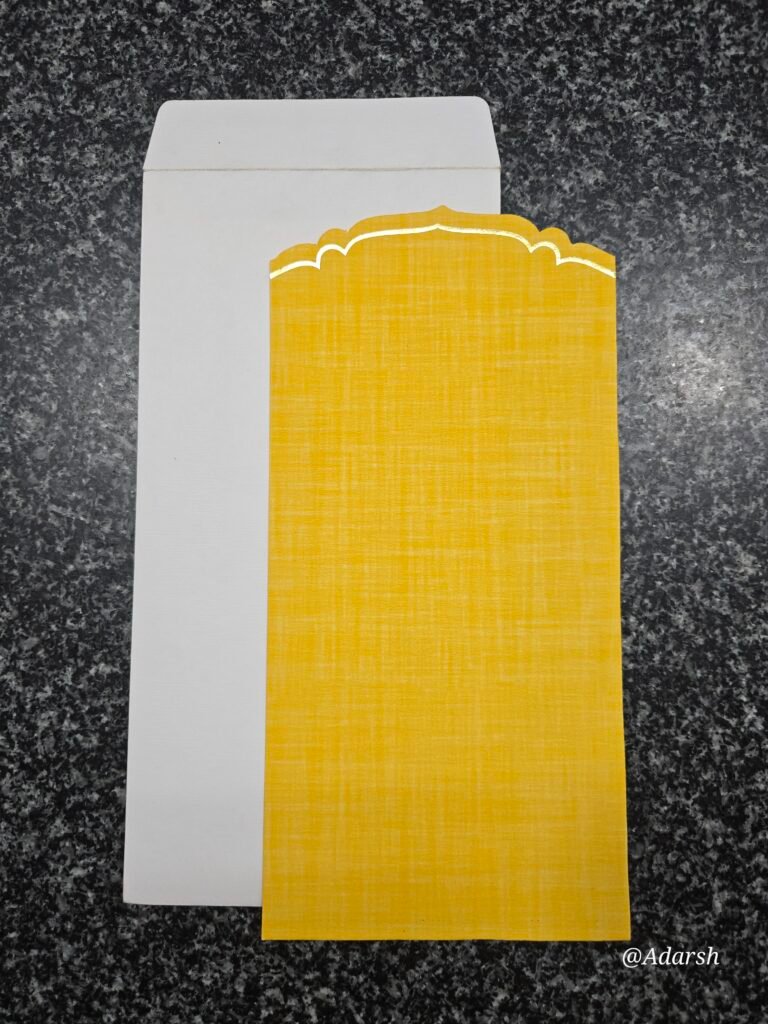 Die-Cut Yellow and White Wedding Invitation Card