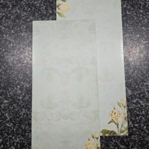 Pastel Green Floral Wedding Invitation Insert Card and Jacket Set