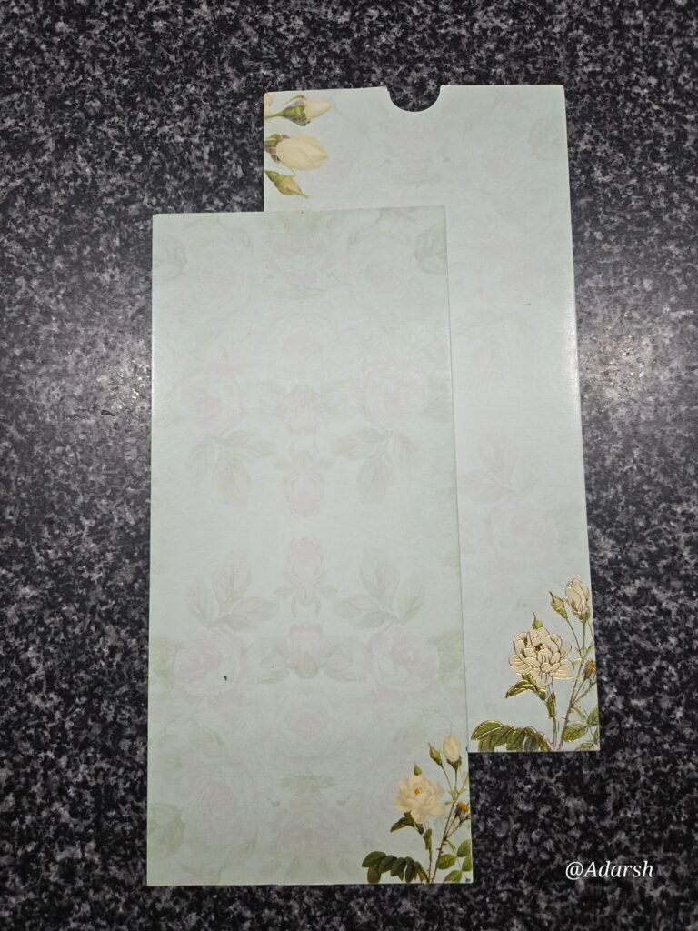 Pastel Green Floral Wedding Invitation Insert Card and Jacket Set