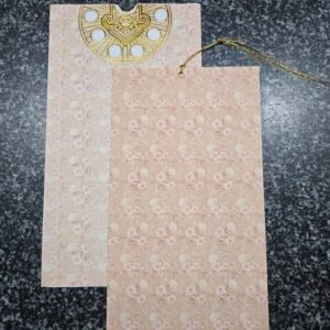 Vintage Floral Wedding Invitation Insert and Jacket Set with Gold Medallion (with Tassel)