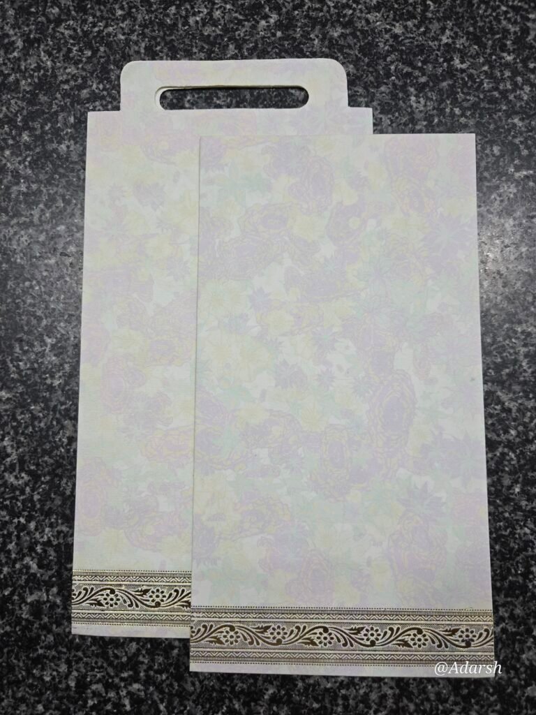 Pastel Abstract Floral Wedding Invitation Insert and Bag-Style Sleeve Set
