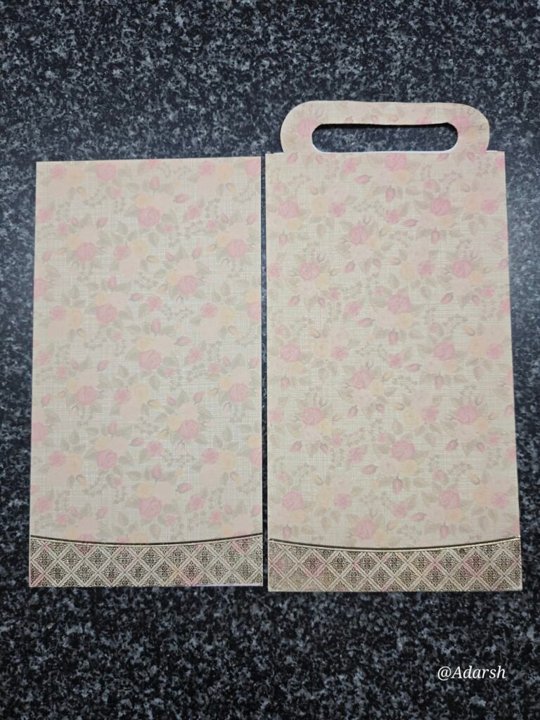 Vintage Rose Floral Wedding Invitation Insert and Bag-Style Sleeve Set