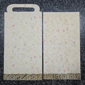 Pastel Botanical Wedding Invitation Insert and Bag-Style Sleeve Set