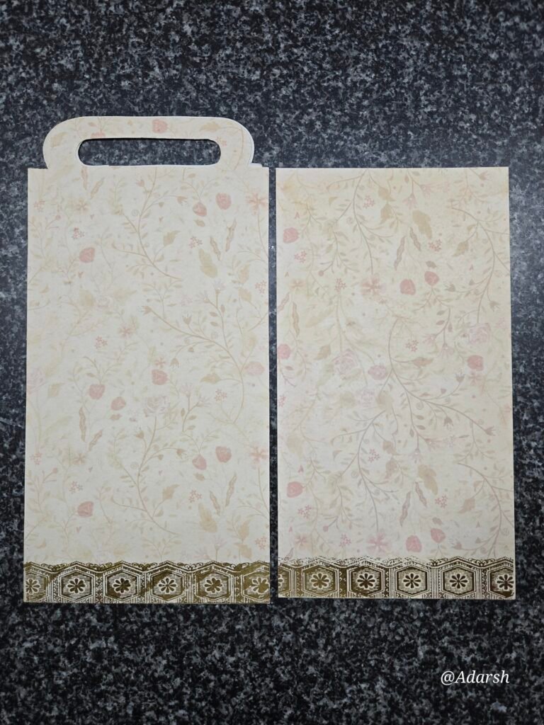 Pastel Botanical Wedding Invitation Insert and Bag-Style Sleeve Set