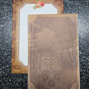 Vintage Royal Theme Wedding Invitation Card and Tracing Paper Overlay