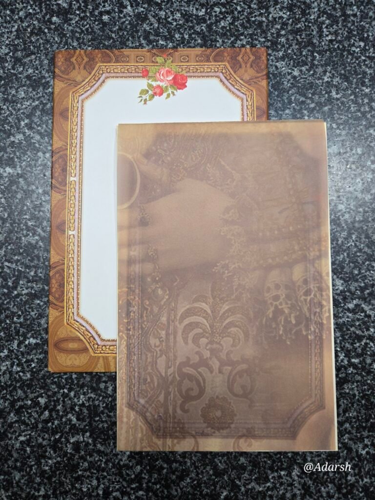 Vintage Royal Theme Wedding Invitation Card and Tracing Paper Overlay