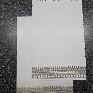 Scalloped White Wedding Invitation Insert and Envelope Set