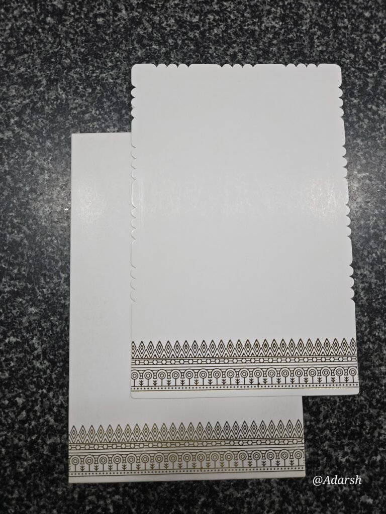 Scalloped White Wedding Invitation Insert and Envelope Set