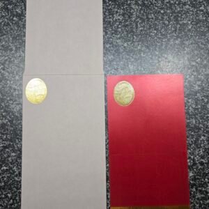 Matte Red and Cream Wedding Invitation Insert and Envelope Set