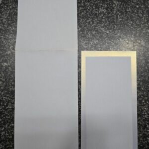 Shimmer White Wedding Invitation Insert and Arched Envelope Set