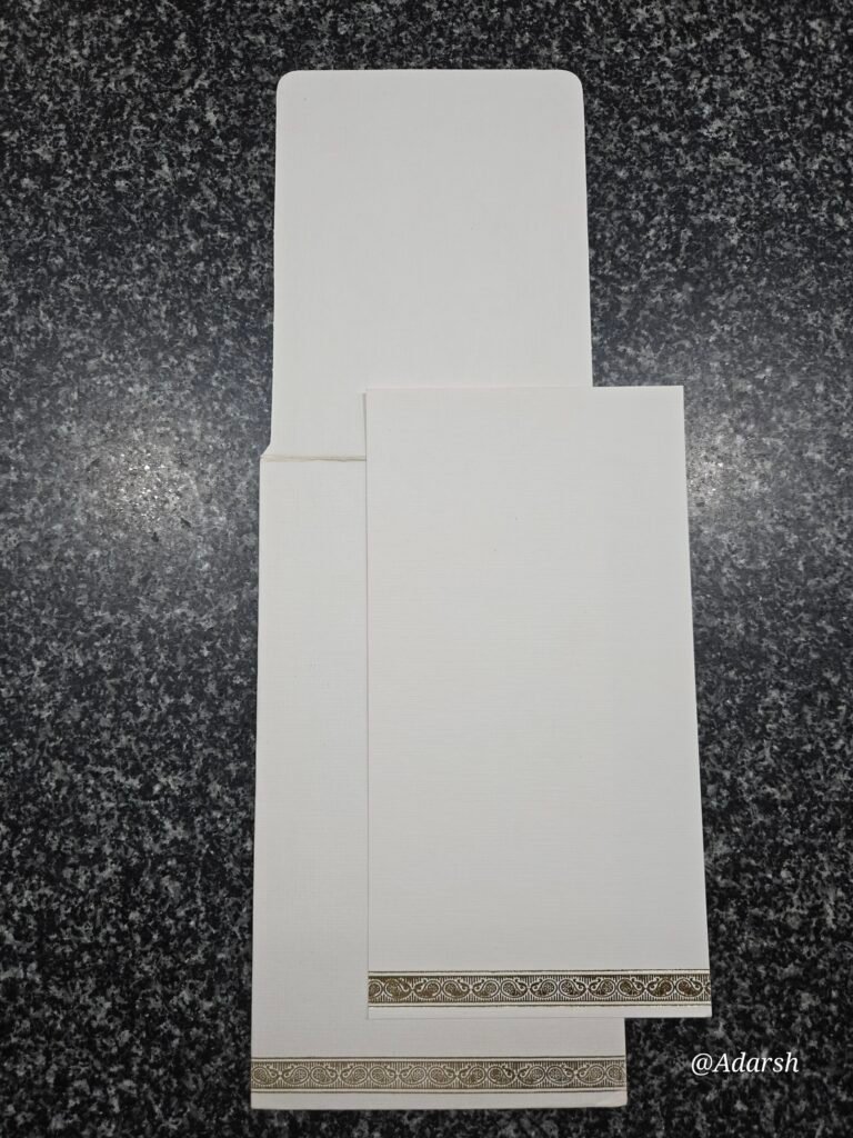 Textured Cream Wedding Invitation Insert and Envelope SetDescription: A minimalist off-white stationery set featuring a mailing envelope