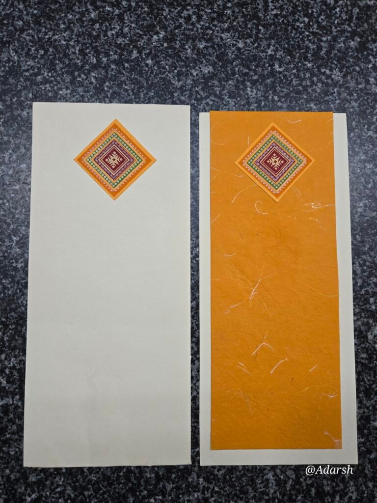 Handmade Mustard Yellow and Cream Wedding Invitation Insert Set