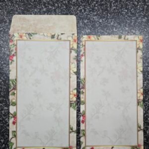 Vintage Botanical Wedding Invitation Insert and Envelope Set
