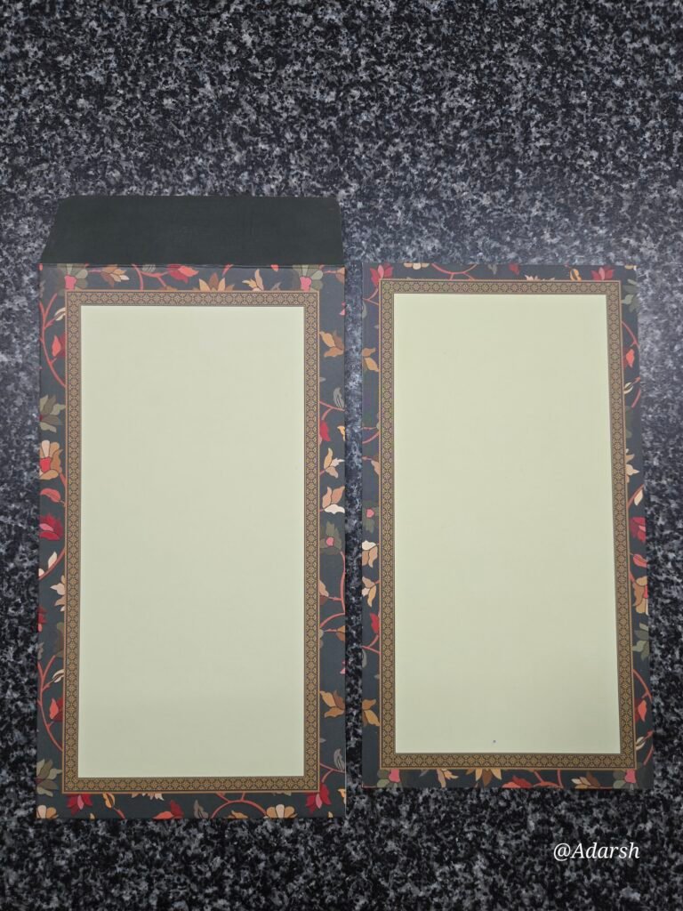 Royal Floral Wedding Invitation Insert and Envelope Set