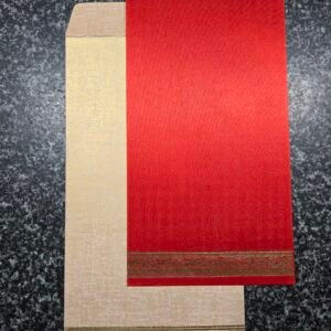 Traditional Red and Cream Wedding Invitation Card