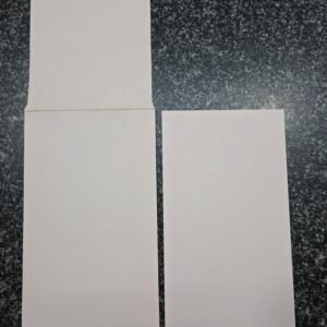 Shimmer White Wedding Invitation Insert and Envelope Set with Gold Trim