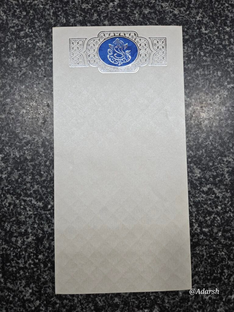 Shimmer White Lord Ganesha Card