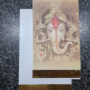 Vintage Lord Ganesha Wedding Invitation Card and Envelope Set