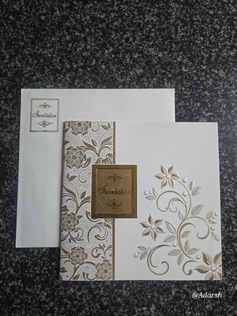 Off-White Dual-Texture Invitation Card