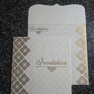 Off-White Shimmer Invitation Card