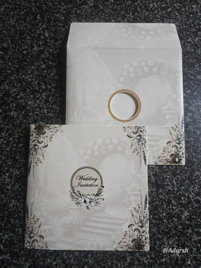 Vintage Botanical Wedding Invitation Card