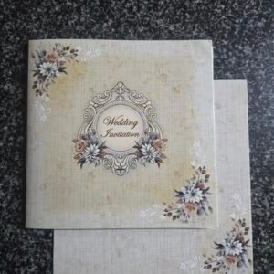 Vintage Beige Parchment Wedding Invitation Card