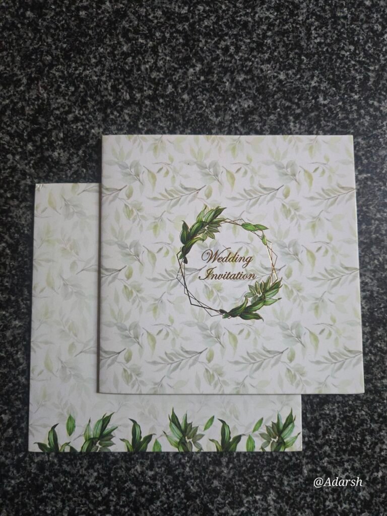 Greenery Olive Leaf Wedding Invitation Card