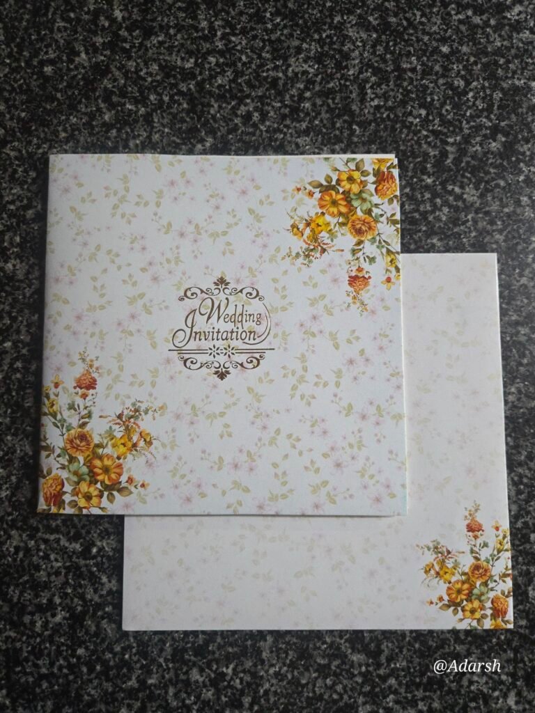 Yellow Floral Calico Card