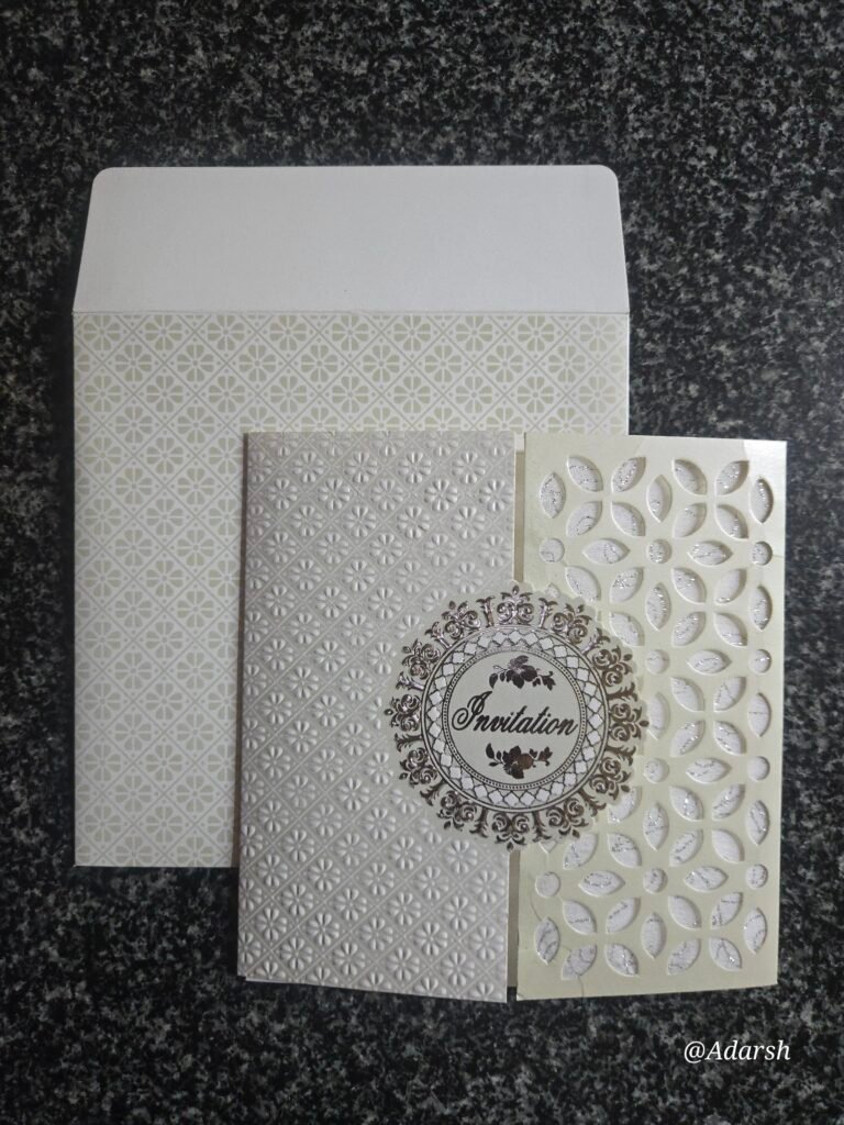 White Laser-Cut General Invitation Card