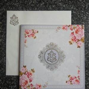Light Grey Floral Invitation Card