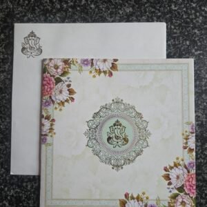 Cream Floral Invitation Card