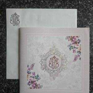 Pastel Pink Floral Wedding Card