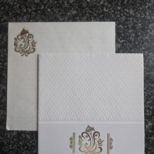 Off-White Diamond-Weave Wedding Invitation Card