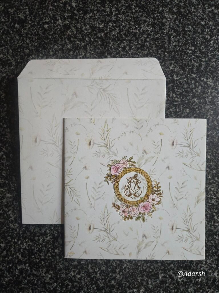 Vintage Botanical Wedding Invitation Card