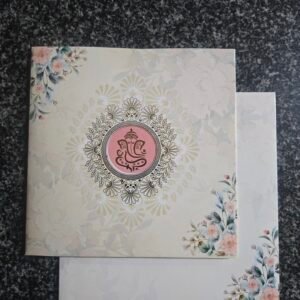 Blush Pink Floral Wedding Invitation Card
