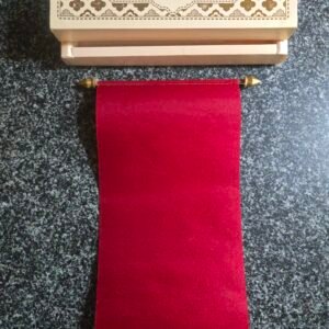 Red Fabric Scroll Invitation Card