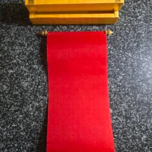 Red Fabric Scroll Invitation Card