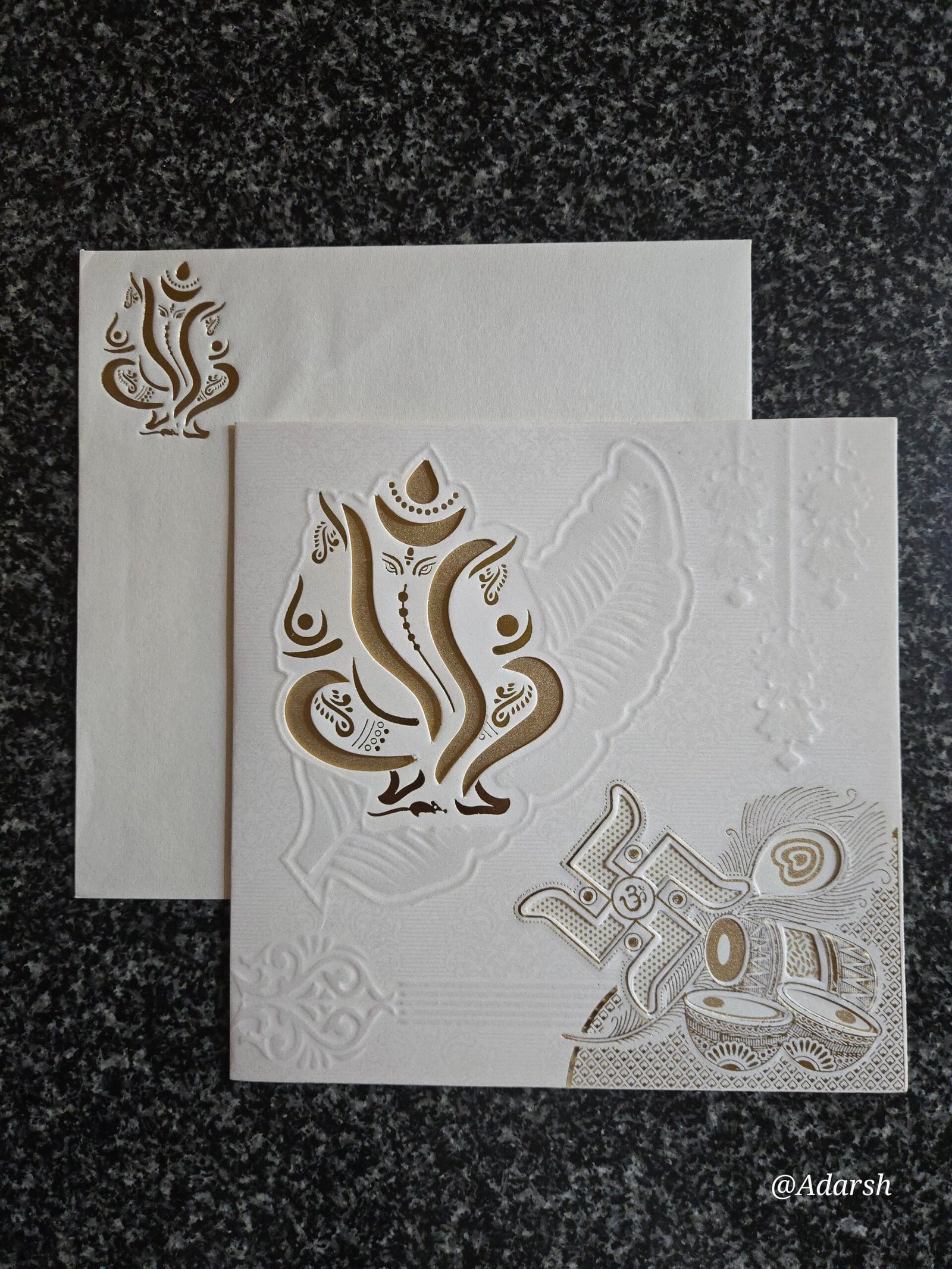 Die-Cut Ganesha Wedding Invitation Card