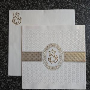 Embossed Geometric Wedding Invitation Card