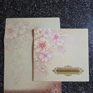Custom Pastel Floral Square Wedding Invitation Card